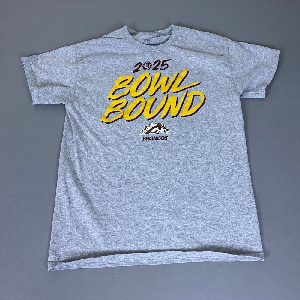 Western Michigan Broncos 2025 Bowl Bound Graphic T-Shirt Men's M Gray MV Sport